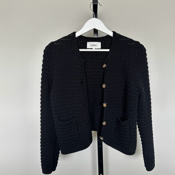 Ba&sh Gaspard Black Cardigan